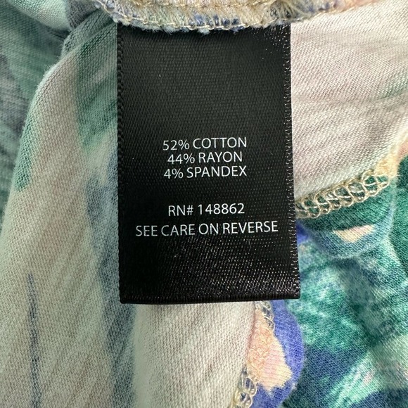 Torrid Palm Print Classic Soft Slub Crew Neck Tee Size 0/LARGE - Picture 10 of 10